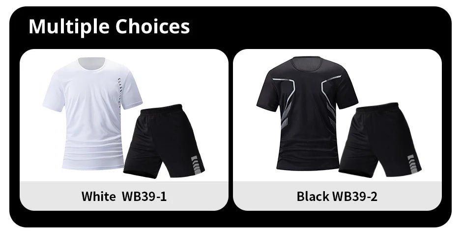 2/4/6 Pcs Plus Size Men's Quick-drying Short-sleeved Shorts Suit Men's Leisure Sports Running Fitness T-shirt Joker Shorts Teen