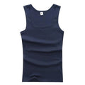 2024 New Men's Pure Cotton Tight Vest Casual Sports Tank Tops Middle-aged Sleeveless Basic Tops Quick Drying Bodybuilding Vest